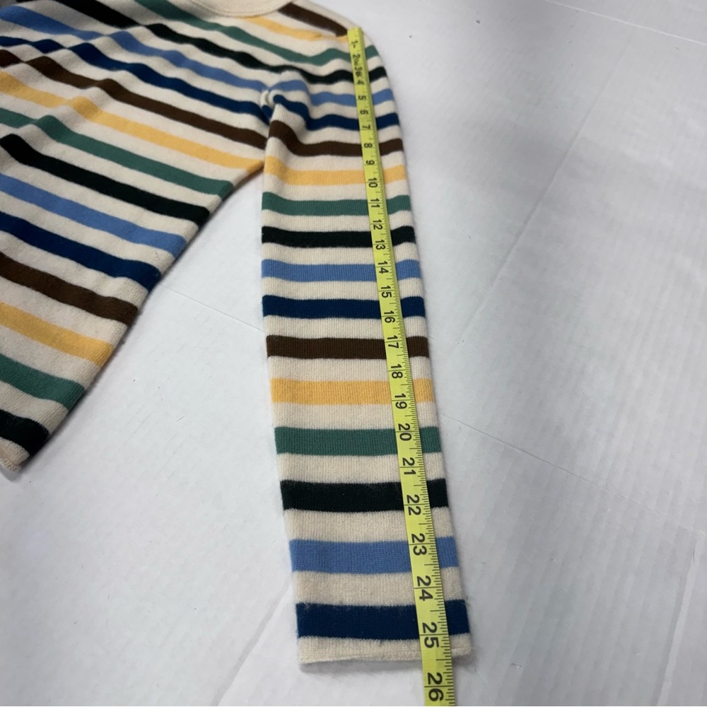 Vince Mixed Striped Cashmere Sweater Crewneck Size L Cozy Preppy - Picture 11 of 13